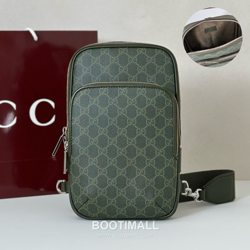 Gucci Black Rubber Leather Mini Crossbody Bag 822073 구찌 블랙 러버 레더 미니 크로스백 17.5cm