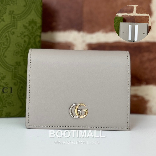 Gucci Light Grey Leather Mini Wallet 790055 구찌 라이트 그레이 레더 미니 지갑 11cm