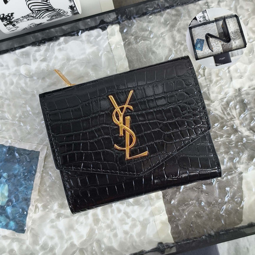 Saint Laurent Cassandre Matelassé Leather Trifold Wallet 582296 생로랑 카산드르 마틀라세 소가죽 트리폴드 지갑 12cm