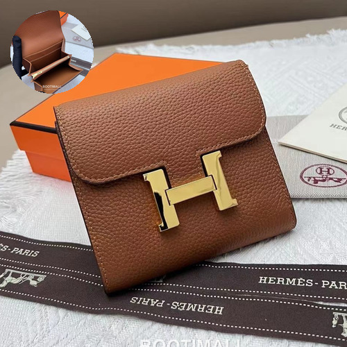 Hermès Constance Togo Leather Compact Wallet 537 에르메스 콘스탄스 토고 가죽 컴팩트 반지갑 14cm