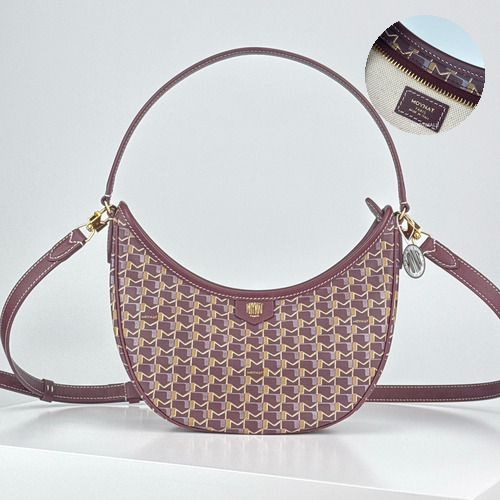 MOYNAT Moon Bag 모이나 문백 호보백 버건디 25cm