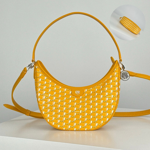 MOYNAT Moon Bag 모이나 문백 호보백 옐로우 25cm