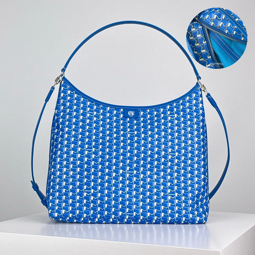 MOYNAT M Canvas Hobo Bag 모이나 M6000 캔버스 호보백 블루 32cm