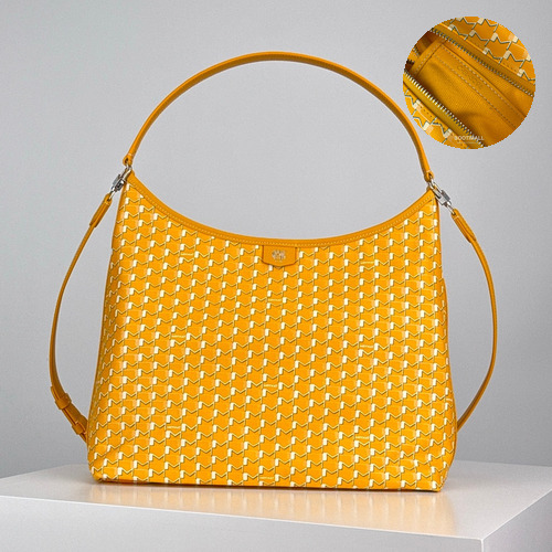 MOYNAT M Canvas Hobo Bag 모이나 M6000 캔버스 호보백 옐로우 32cm