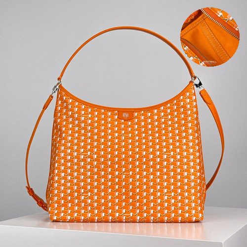 MOYNAT M Canvas Hobo Bag 모이나 M6000 캔버스 호보백 오렌지 32cm