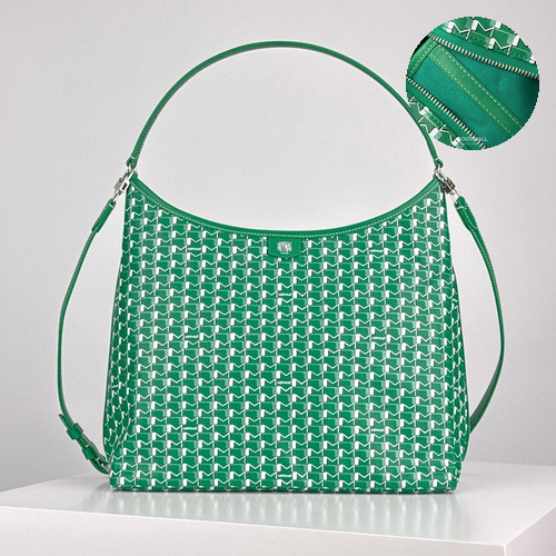 MOYNAT M Canvas Hobo Bag 모이나 M6000 캔버스 호보백 그린 32cm