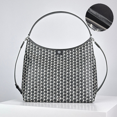 MOYNAT M Canvas Hobo Bag 모이나 M6000 캔버스 호보백 그레이 32cm