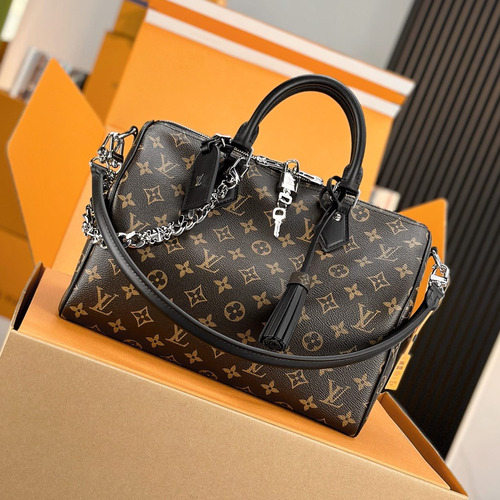 Louis Vuitton Speedy Soft 30 Dark Bag High Stretch Fabric M12243 루이비통 스피디 소프트 30 다크 패브릭 토트백 30cm