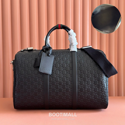 Gucci GG Emblem Travel Bag Embossed Smooth Calfskin Leather 850220 구찌 GG 엠블럼 트래블백 엠보싱 스무스 카프스킨 가죽 45cm