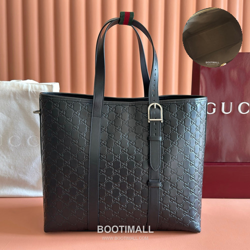 Gucci GG Emblem Tote Bag Embossed Smooth Calfskin Leather 850218 구찌 GG 엠블럼 토트백 엠보싱 스무스 카프스킨 가죽 38cm