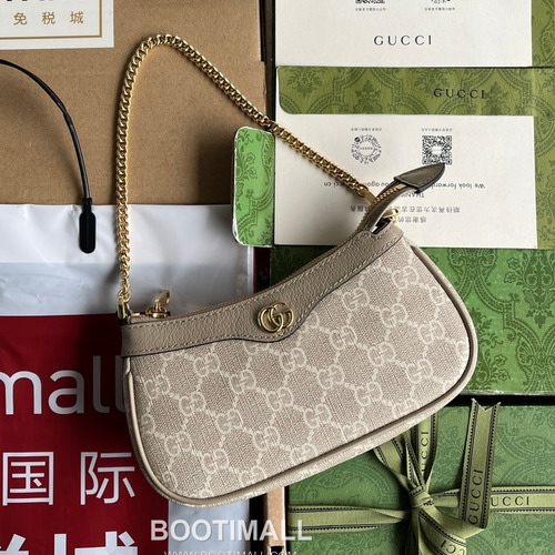 Gucci Ophidia Mini Top Handle Bag GG Supreme Canvas Leather Trim 764960 구찌 오피디아 미니 탑핸들백 GG 수프림 캔버스 가죽 트리밍 19cm