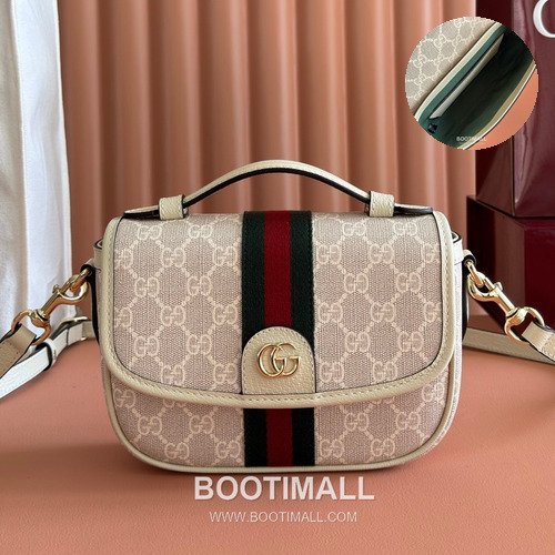 Gucci Ophidia Top Handle Bag GG Supreme Canvas Leather Trim 836843 구찌 오피디아 탑핸들백 GG 수프림 캔버스 가죽 트리밍 20cm