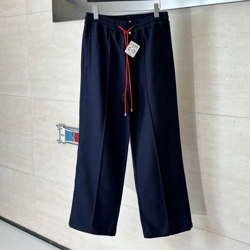 Loewe SS26 Contrast Embroidered Straight Leg Trousers 로에베 SS26 컬러블록 자수 스트레이트 팬츠