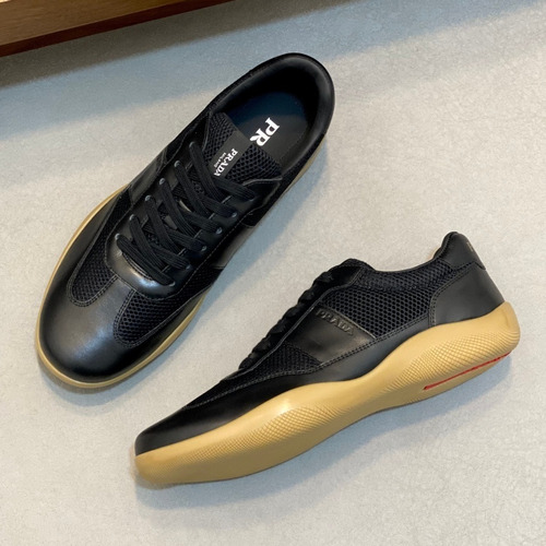 Prada Panelled Leather Sneakers 프라다 패널드 레더 스니커즈 4E3538
