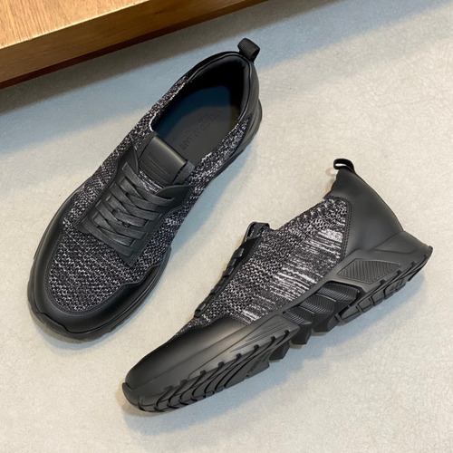 Giorgio Armani Knit Leather Slip-On Sneakers 조르지오 아르마니 니트 레더 슬립온 스니커즈