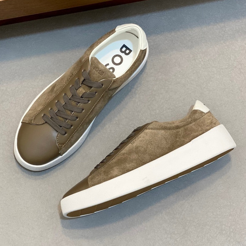 BOSS Leather Slip-On Sneakers 보스 레더 슬립온 스니커즈