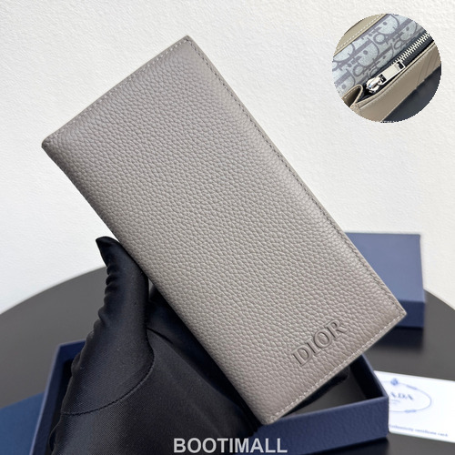 Dior CD Icon Vertical Bi-Fold Long Wallet Calfskin 디올 CD 아이콘 버티컬 바이폴드 장지갑 카프스킨 18cm