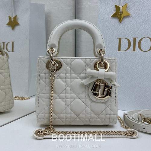 Dior Lady Dior Mini Cannage Lambskin Top Handle Bag 디올 레이디디올 미니 까나쥬 램스킨 토트백 17cm