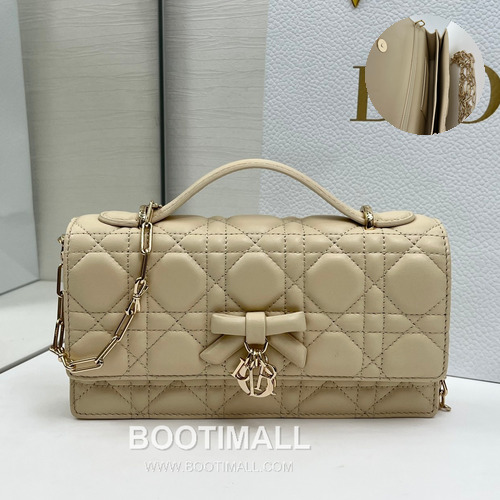 Dior My Dior Mini Cannage Lambskin Chain Flap Bag 디올 마이 디올 미니 까나쥬 램스킨 체인 플랩백 S0984 21cm