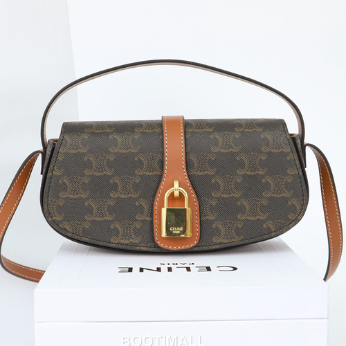 Celine Tabou Clutch Monogram Canvas Leather Bag 셀린느 타부 클러치 모노그램 캔버스 레더 숄더백 18cm