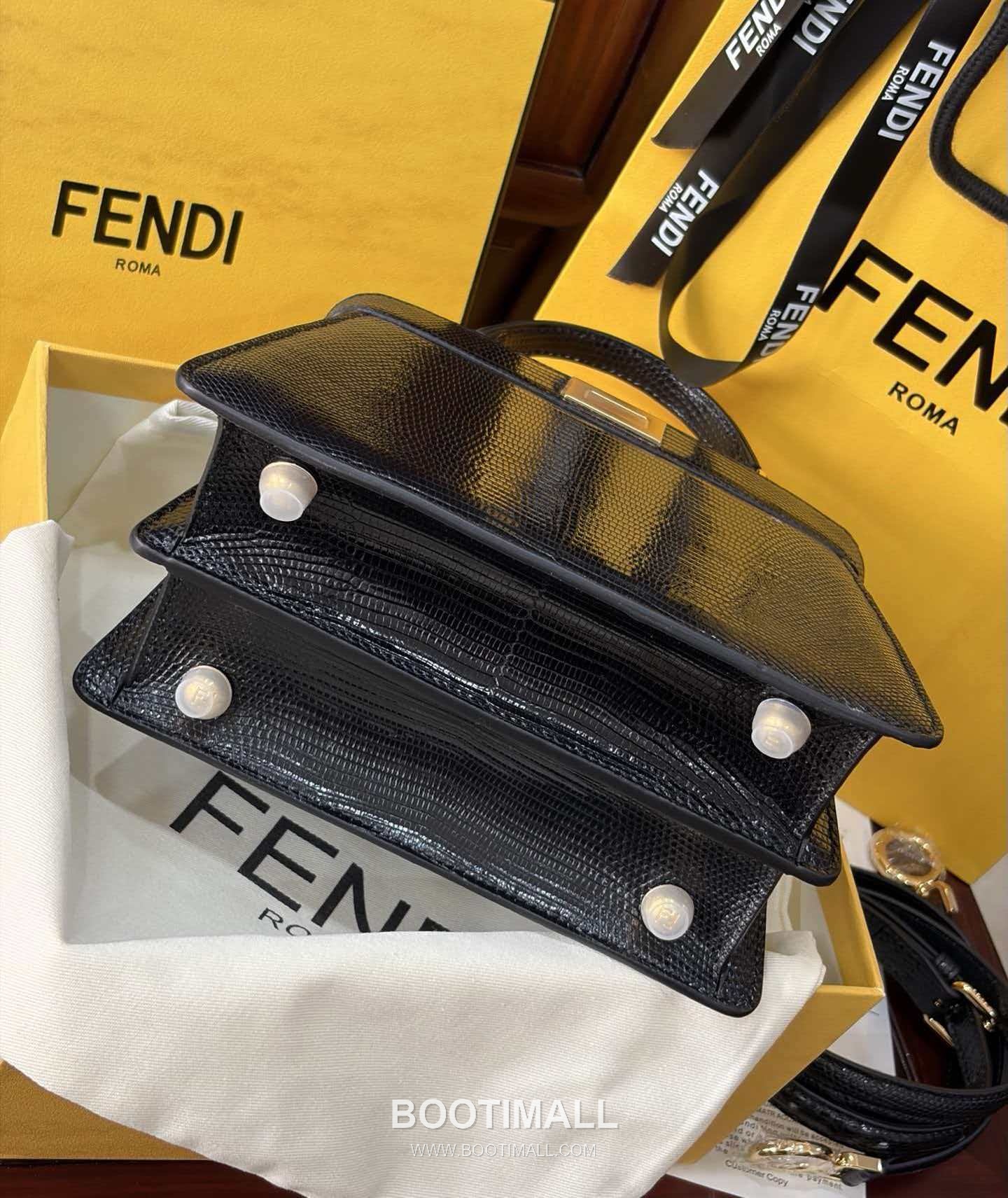 Fendi Peekaboo ISeeU Mini Lizard Leather Bag 펜디 피카부 아이씨유 미니 리자드 레더 백 20cm 4