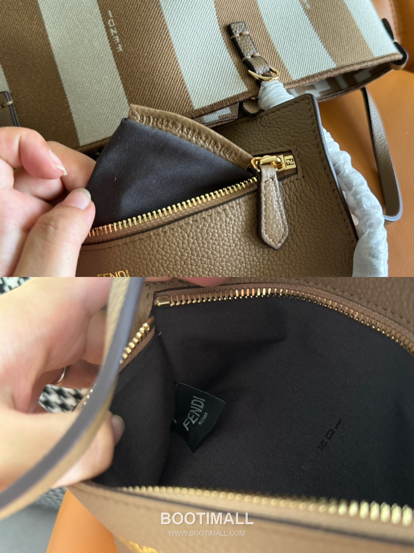 Fendi Baguette Small Tote Pequin FF Jacquard Fabric Bag 펜디 바게트 스몰 토트 페퀸 FF 자카드 패브릭 백 23cm 9
