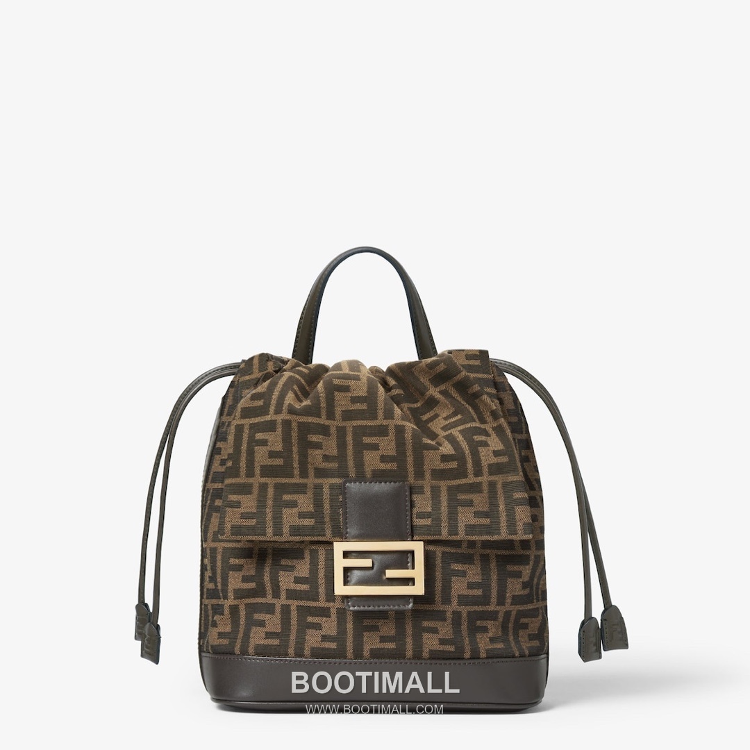 Fendi Vintage Monogram Drawstring Canvas Brown Backpack 펜디 빈티지 모노그램 드로우스트링 캔버스 브라운 백팩 26cm 19