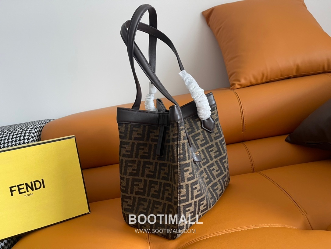 Fendi Origami FF Canvas Foldable Bucket Tote Bag 펜디 오리가미 FF 캔버스 폴더블 버킷 토트백 8626M72 27cm 2