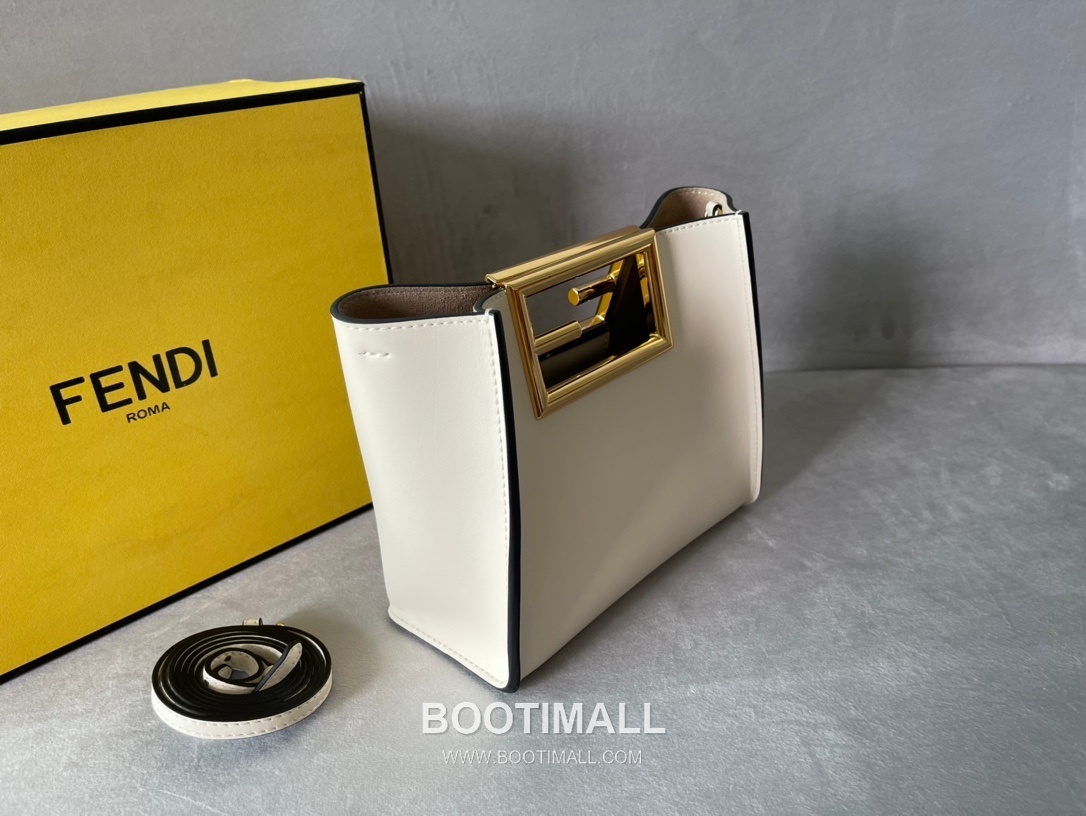 Fendi Way Leather Small Bag 펜디 웨이 가죽 스몰 토트 숄더백 054M80 20cm 3