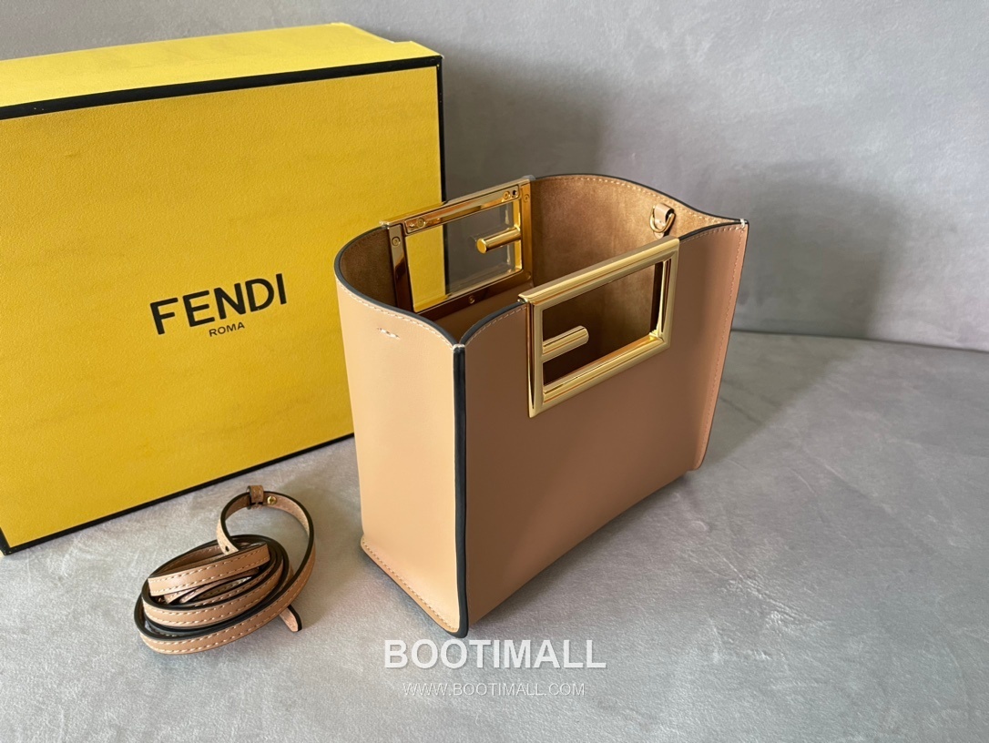Fendi Way Leather Small Bag 펜디 웨이 가죽 스몰 토트 숄더백 054M80 20cm 3