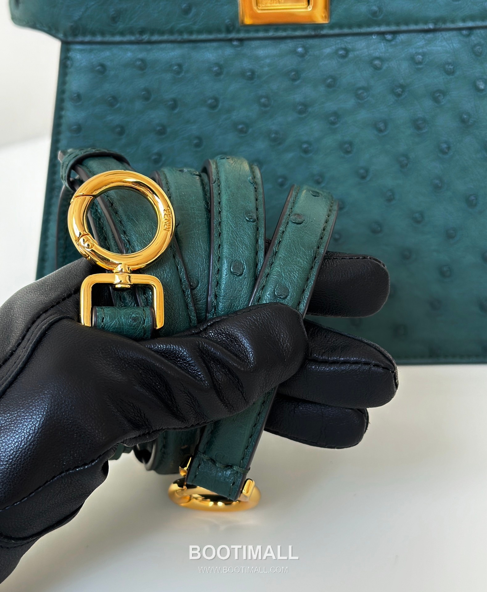 Fendi Peekaboo ISeeU Ostrich Leather Top Handle Bag 펜디 피카부 아이씨유 오스트리치 가죽 탑핸들백 27cm 13