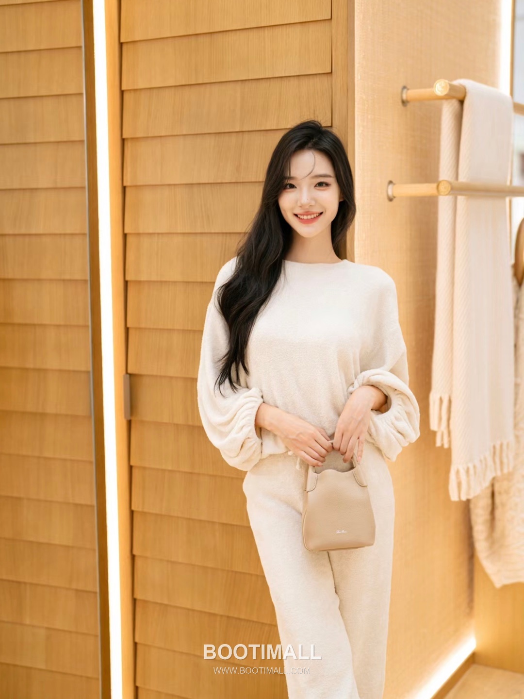 Loro Piana Bucket Calfskin Beige Bag 로로피아나 버킷 카프스킨 베이지 16cm 23