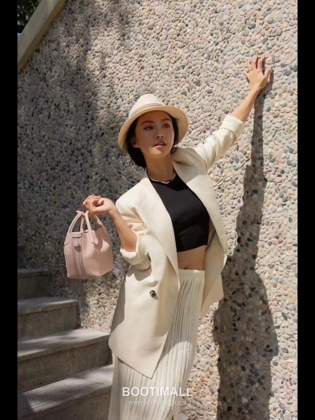 Loro Piana Pian Calfskin Pink Bucket Bag 로로피아나 Pian 카프스킨 핑크 버킷백 3