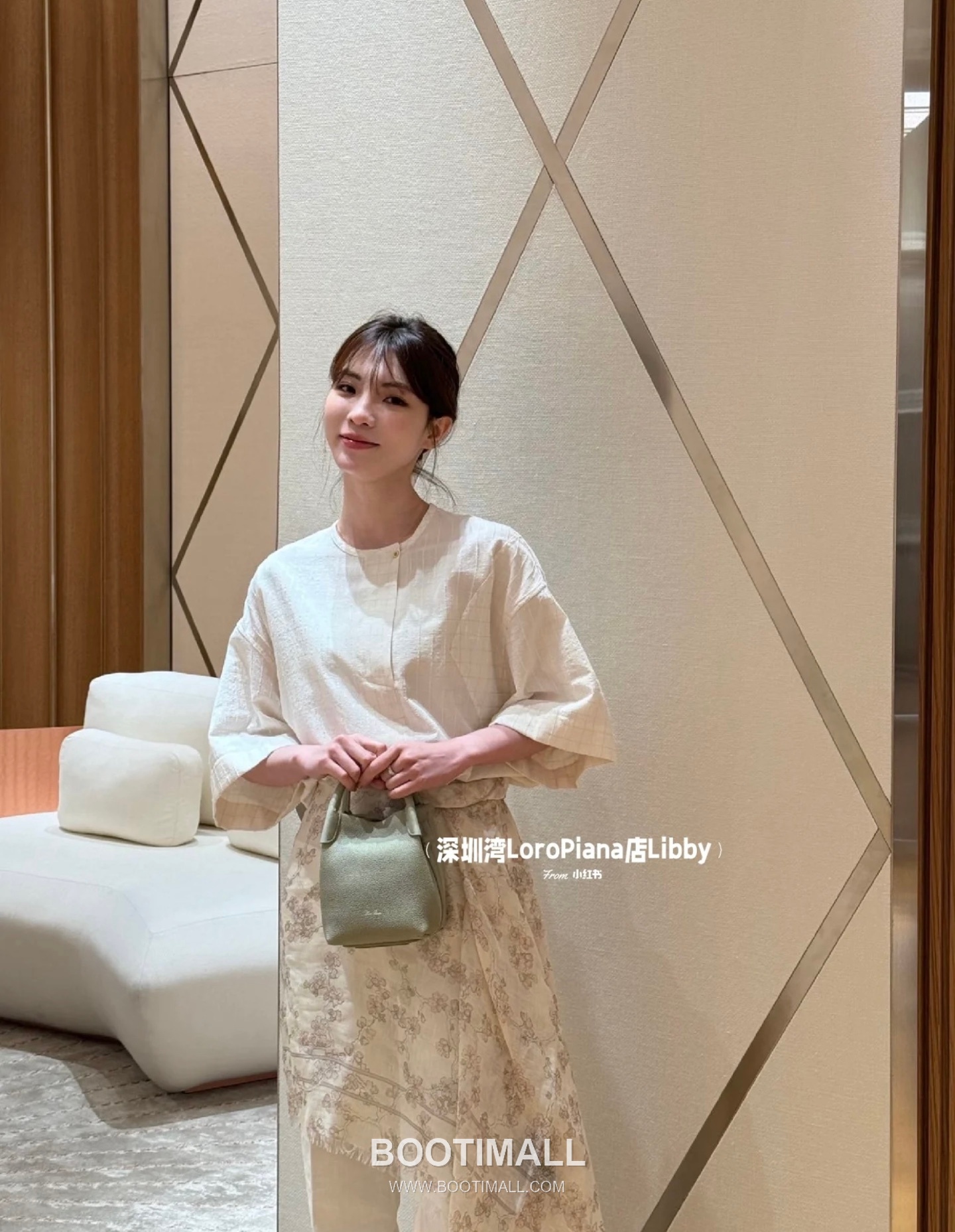 Loro Piana Pian Calfskin Green Bucket Bag 로로피아나 Pian 카프스킨 그린 버킷백 6