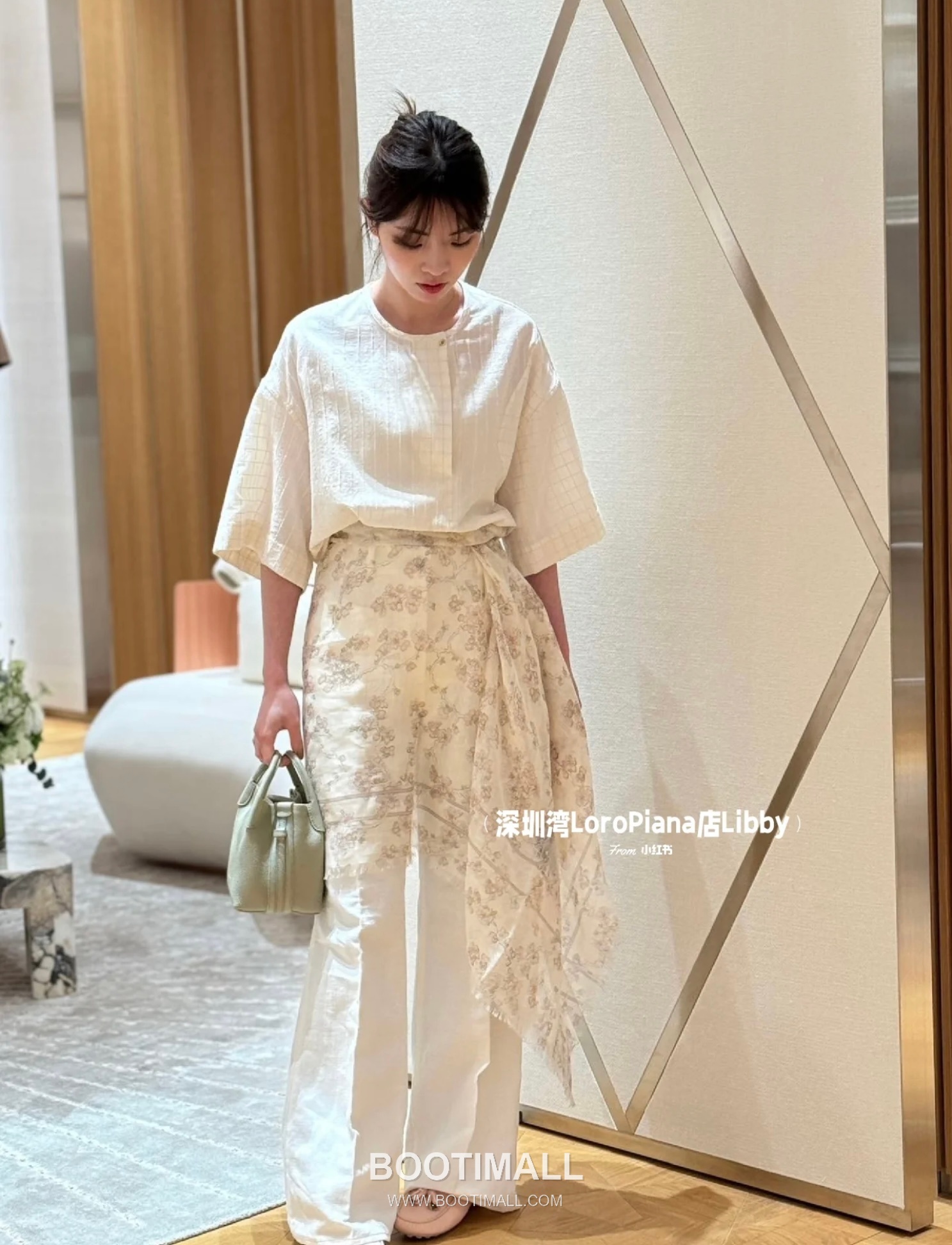 Loro Piana Pian Calfskin Green Bucket Bag 로로피아나 Pian 카프스킨 그린 버킷백 7