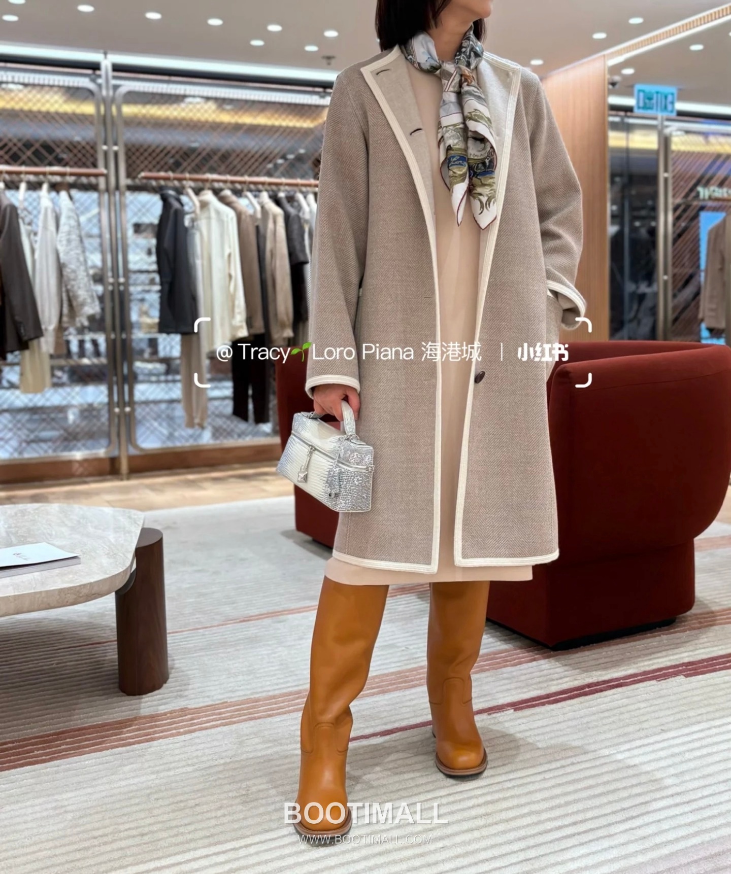 Loro Piana Extra Bag 23 Ostrich Embossed Calfskin Bag 로로피아나 엑스트라 백 23 오스트리치 엠보스 카프스킨 더블지퍼 숄더 크로스백 23cm 15