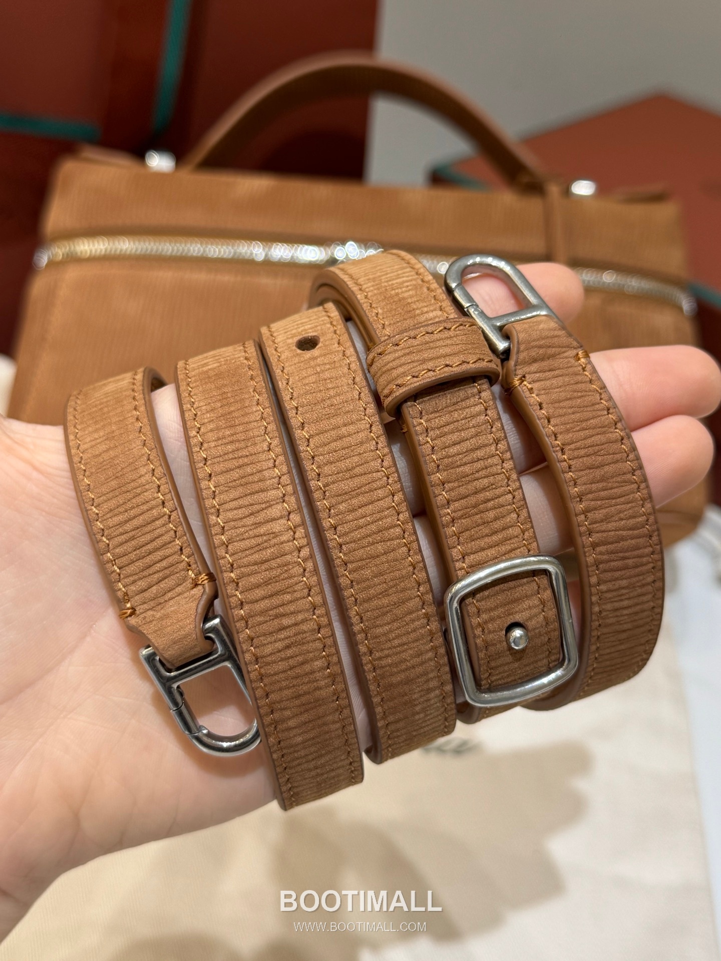 Loro Piana Extra Bag 23 Saddle Leather Bag 로로피아나 엑스트라 백 23 새들 레더 더블지퍼 숄더 크로스백 23cm 15