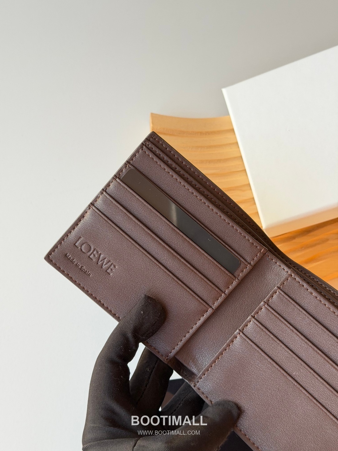 Loewe Puzzle Pebbled Calfskin Bi-Fold Wallet 로에베 퍼즐 페블드 카프스킨 반지갑 L1147 11cm 7
