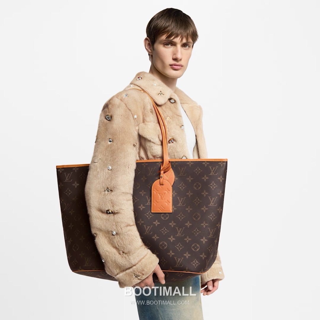 Louis Vuitton Nevereverfull Monogram Print Cowhide Brown Handbag 루이비통 네버에버풀 모노그램 프린트 소가죽 브라운 핸드백 60cm 5