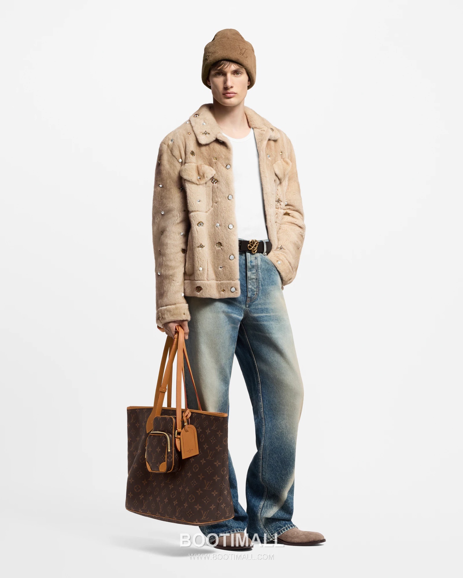 Louis Vuitton Nevereverfull Monogram Print Cowhide Brown Handbag 루이비통 네버에버풀 모노그램 프린트 소가죽 브라운 핸드백 60cm 6
