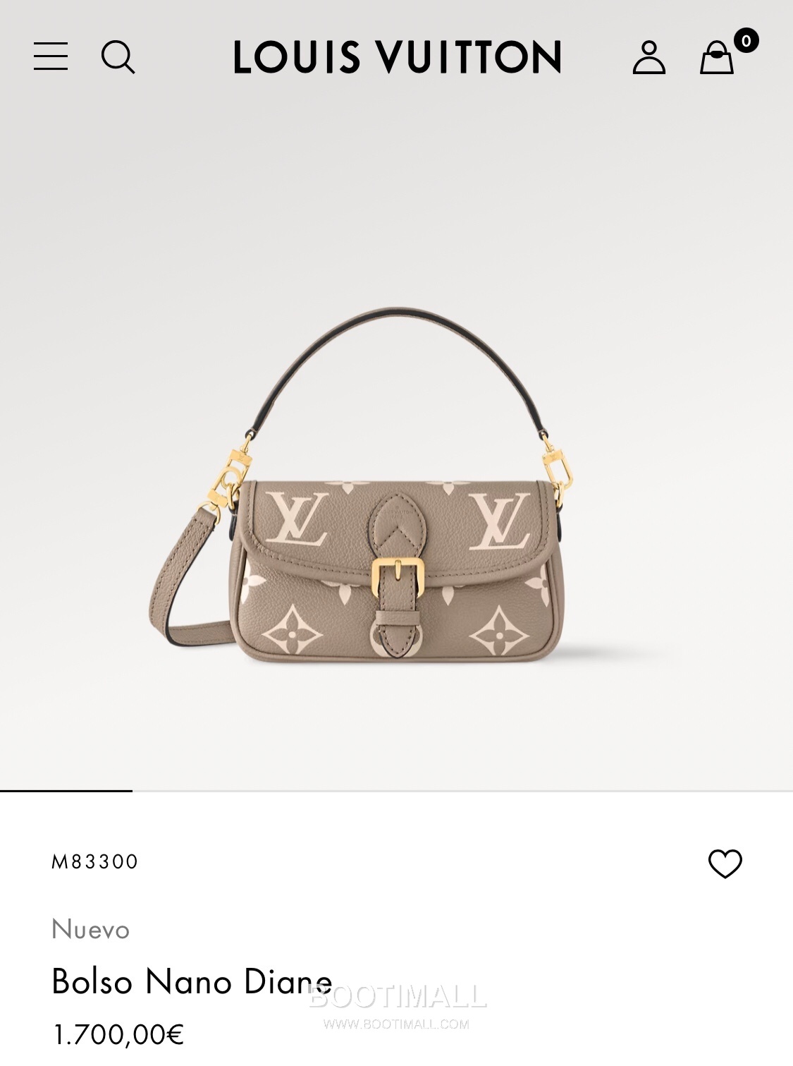 Louis Vuitton Nano Diane Monogram Empreinte Leather Shoulder Bag 루이비통 나노 다이앤 모노그램 앙프렝뜨 숄더백 19cm 1