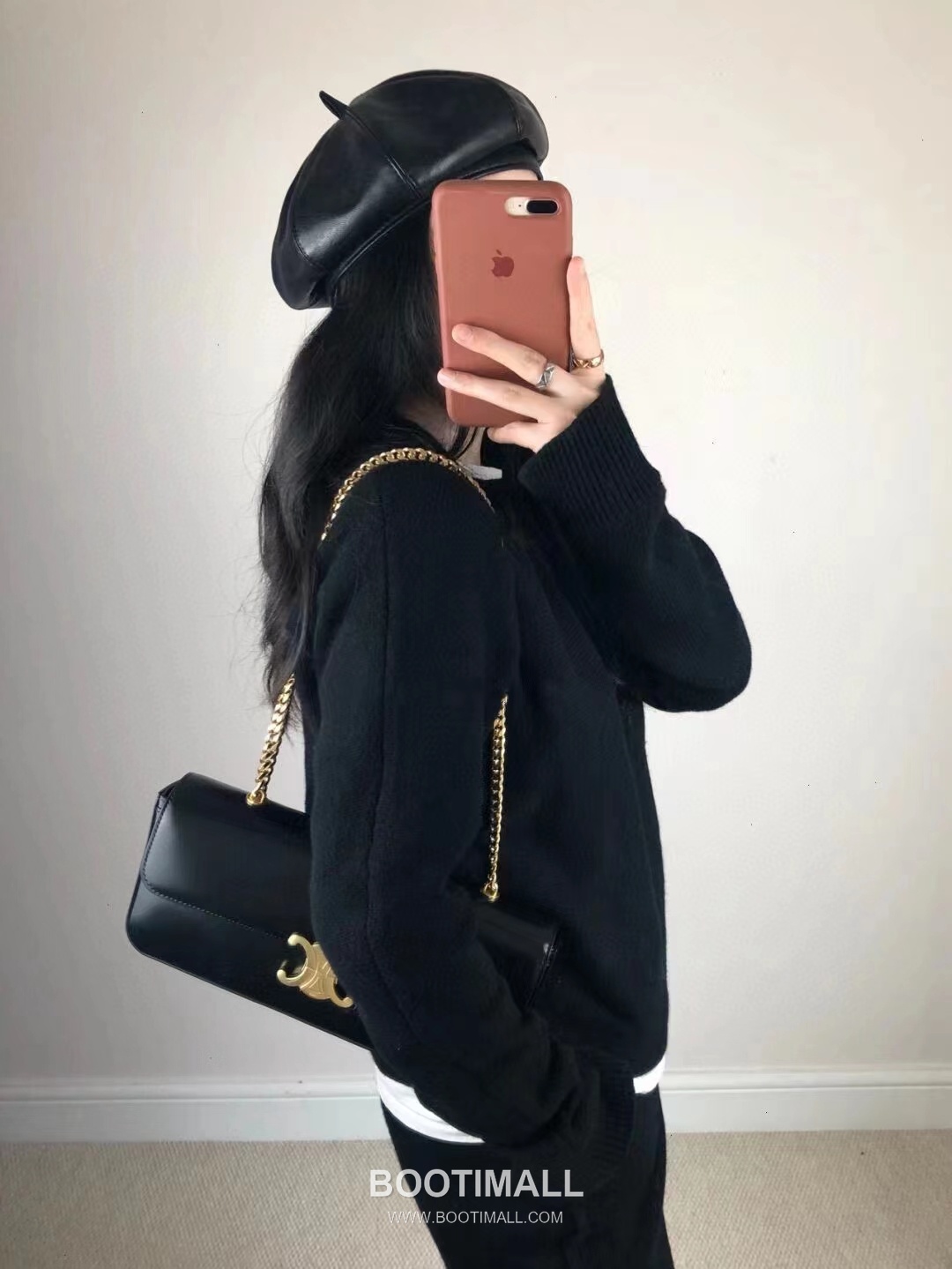 Celine 197412 Chain Strap Italian Cowhide Shoulder Bag 셀린느 197412 체인 스트랩 이탈리아 소가죽 숄더백 33cm 5