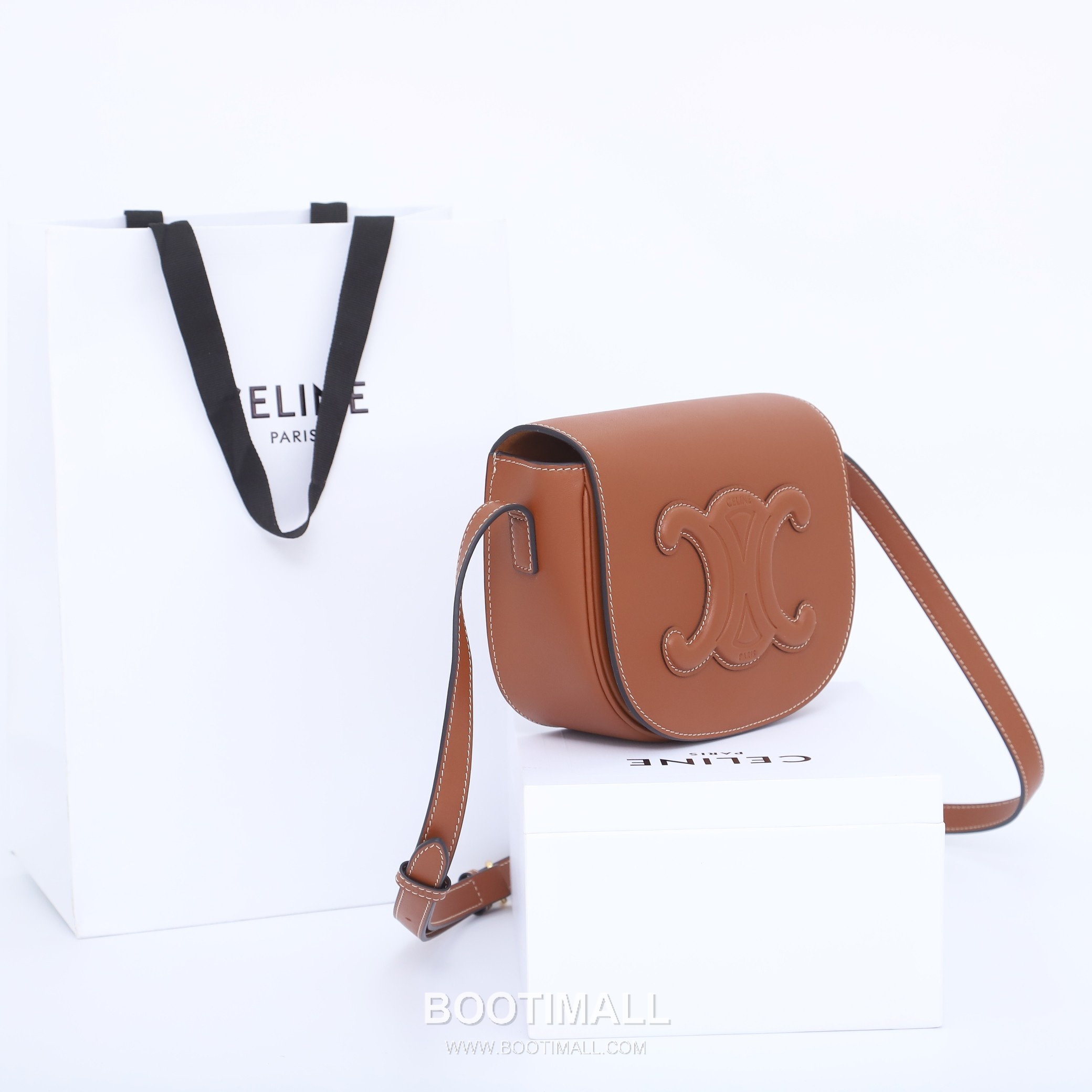 CELINE Triomphe Calfskin Leather Shoulder Bag 198263 셀린느 트리옹프 카프스킨 숄더백 18.5cm 8