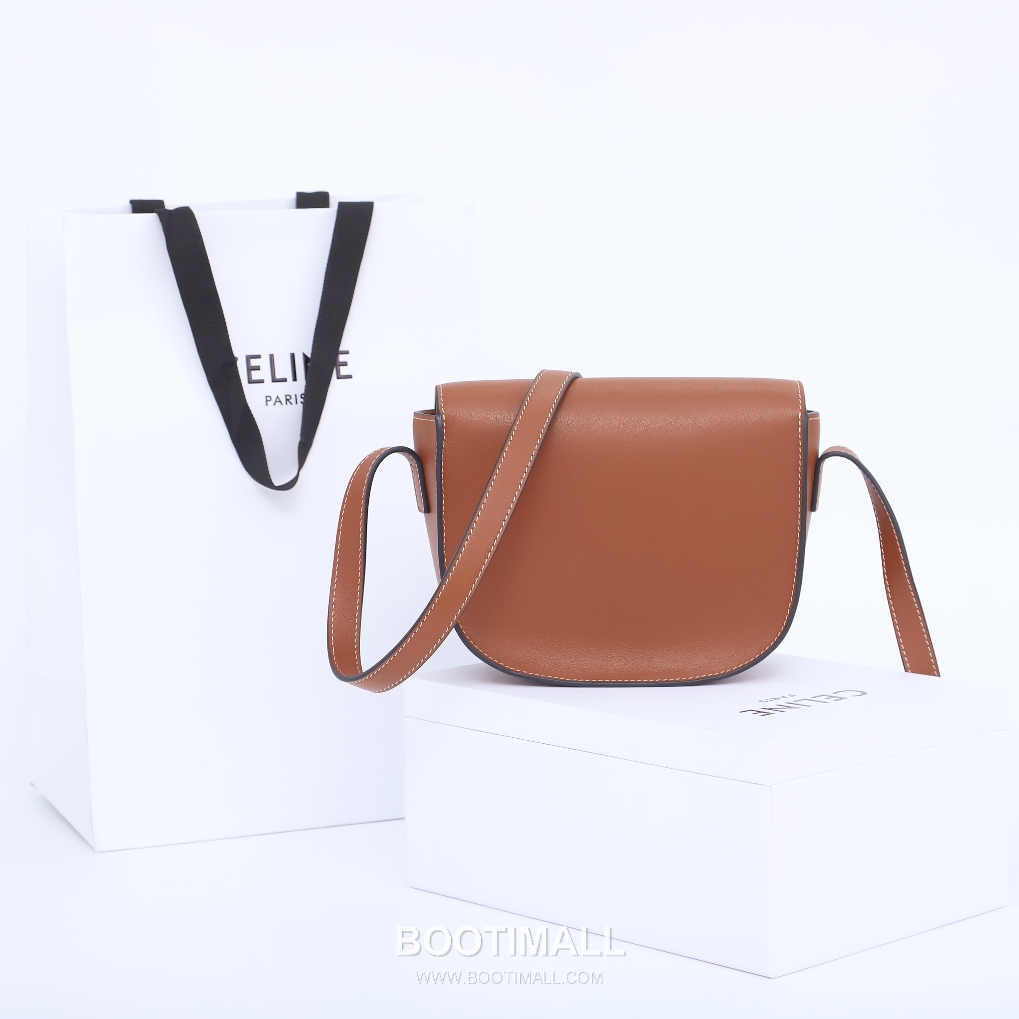 CELINE Triomphe Calfskin Leather Shoulder Bag 198263 셀린느 트리옹프 카프스킨 숄더백 18.5cm 11