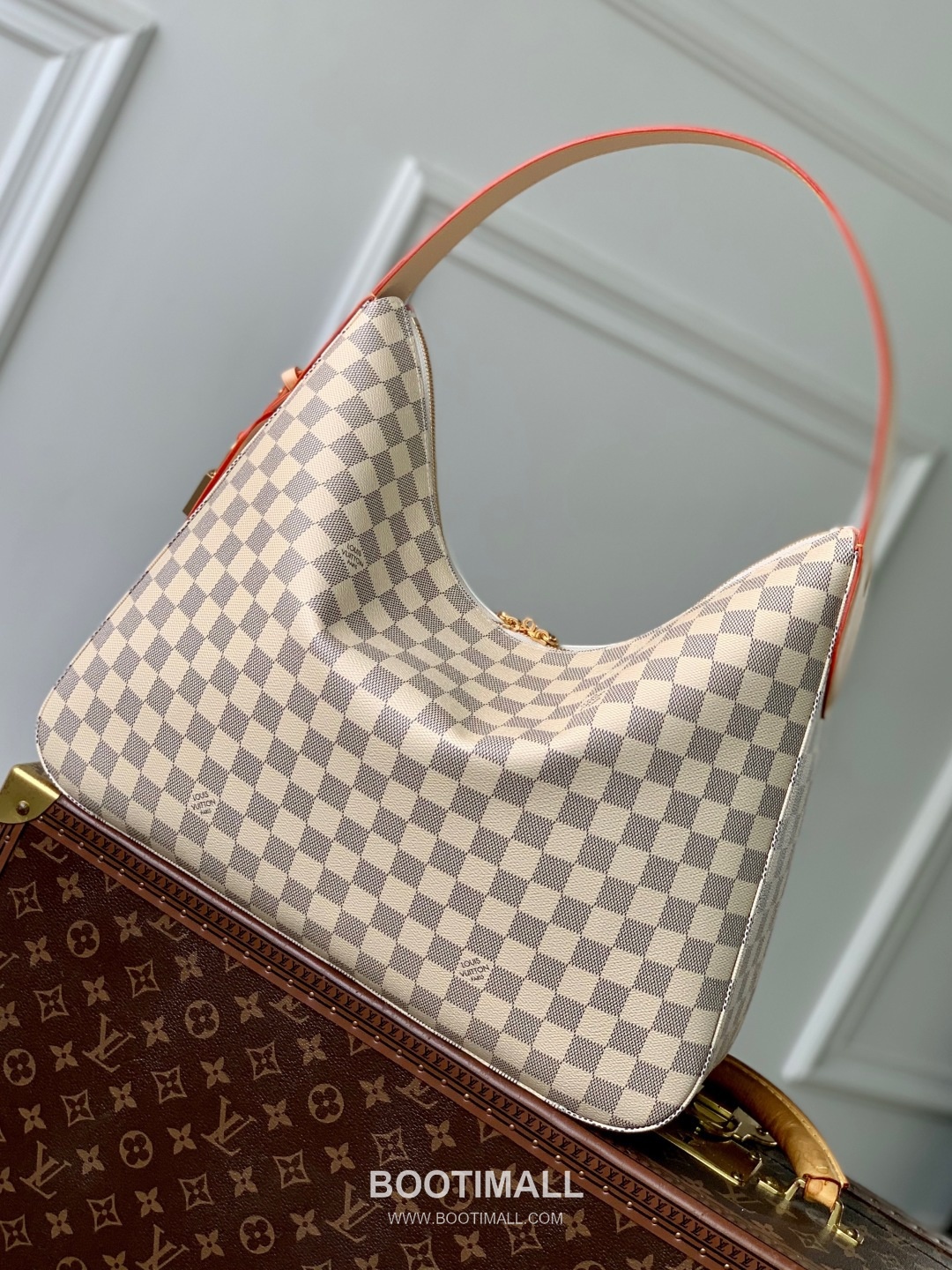 Louis Vuitton Slouchy MM N00126 Damier Azur Coated Canvas Shoulder Bag 루이비통 슬라우치 MM 다미에 아주르 코팅 캔버스 숄더백 40cm 3