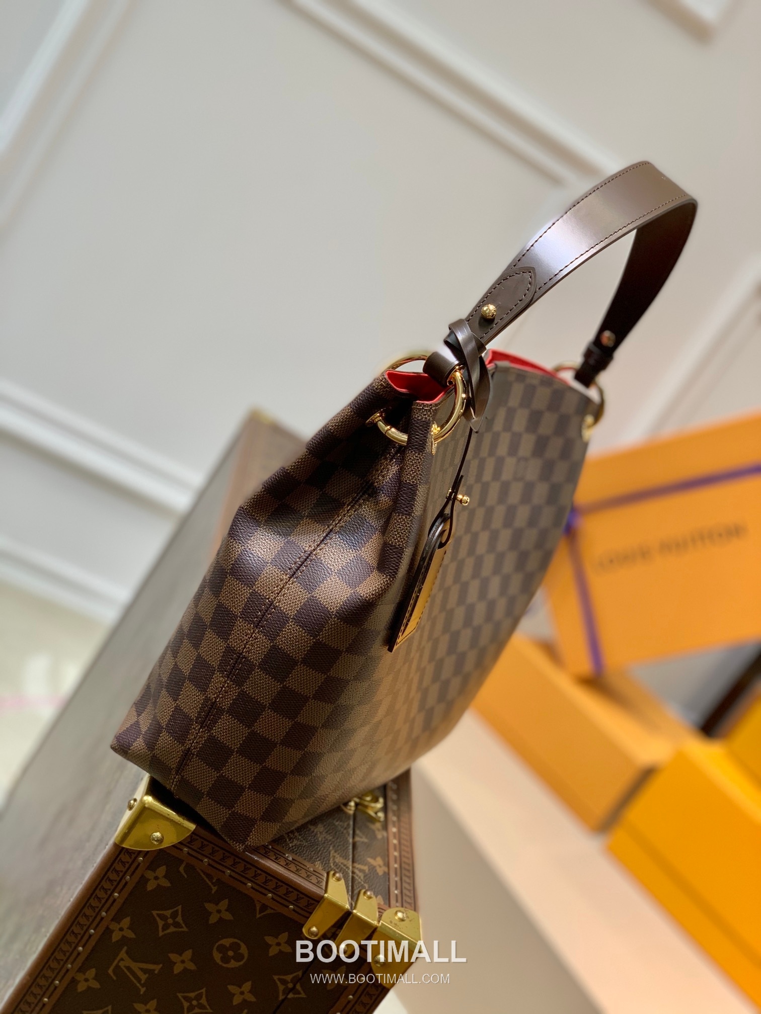 Louis Vuitton Graceful PM N44044 Damier Ebene Coated Canvas Shoulder Bag 루이비통 그레이스풀 PM 다미에 에벤 코팅 캔버스 숄더백 35cm 3