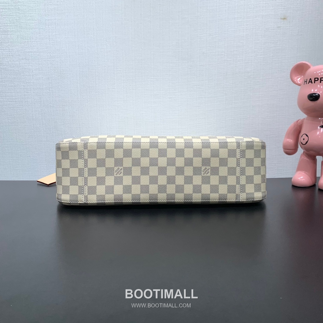 Louis Vuitton Slouchy MM M00126 Damier Azur Coated Canvas Shoulder Bag 루이비통 슬라우치 MM 다미에 아주르 코팅 캔버스 숄더백 40cm 3