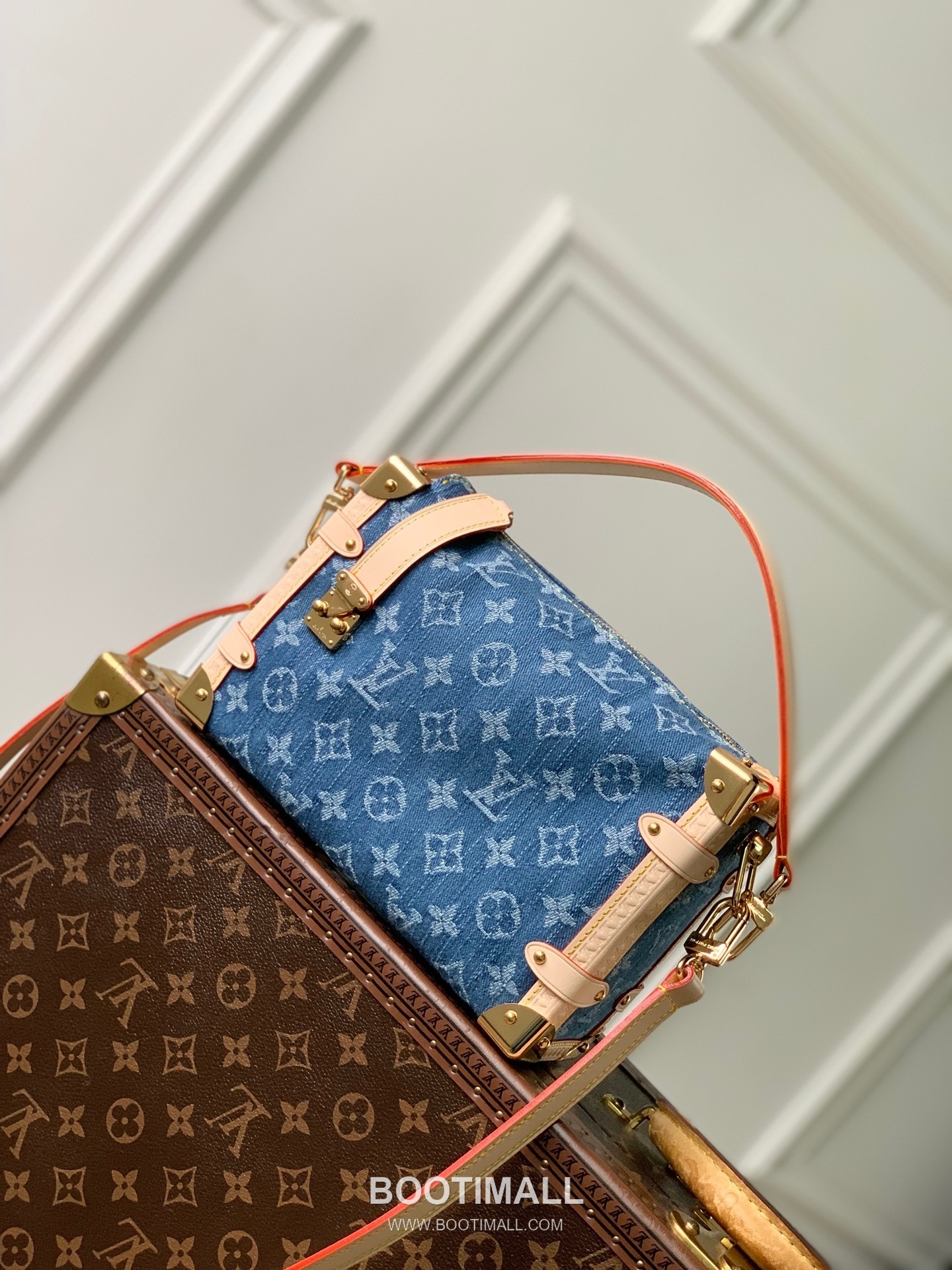 Louis Vuitton Side Trunk MM M27450 Monogram Denim Canvas Shoulder Bag 루이비통 사이드 트렁크 MM 모노그램 데님 캔버스 숄더백 23.5cm 10
