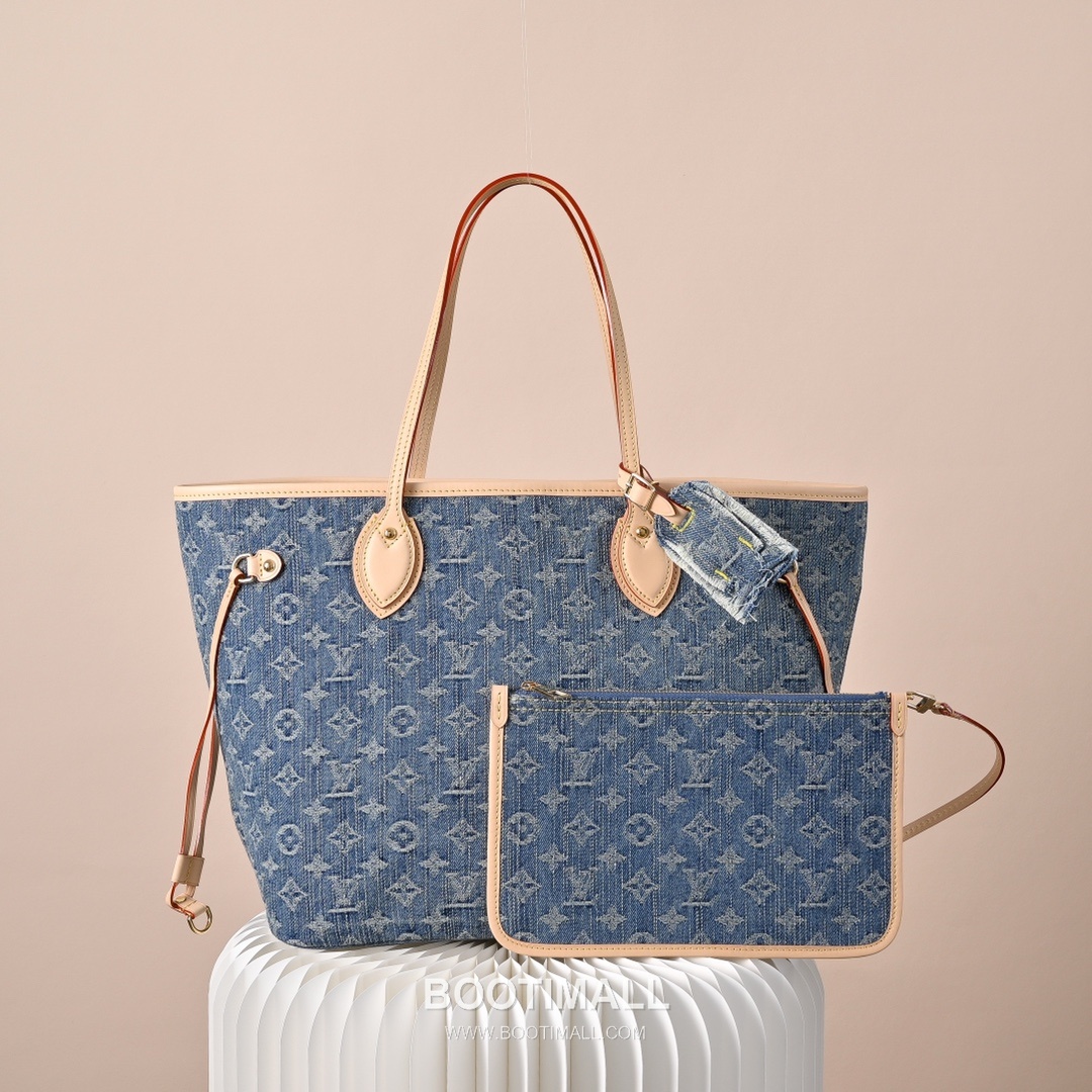 Louis Vuitton Neverfull MM M13192 Monogram Denim Canvas Shoulder Bag 루이비통 네버풀 MM 모노그램 데님 캔버스 숄더백 31cm 1