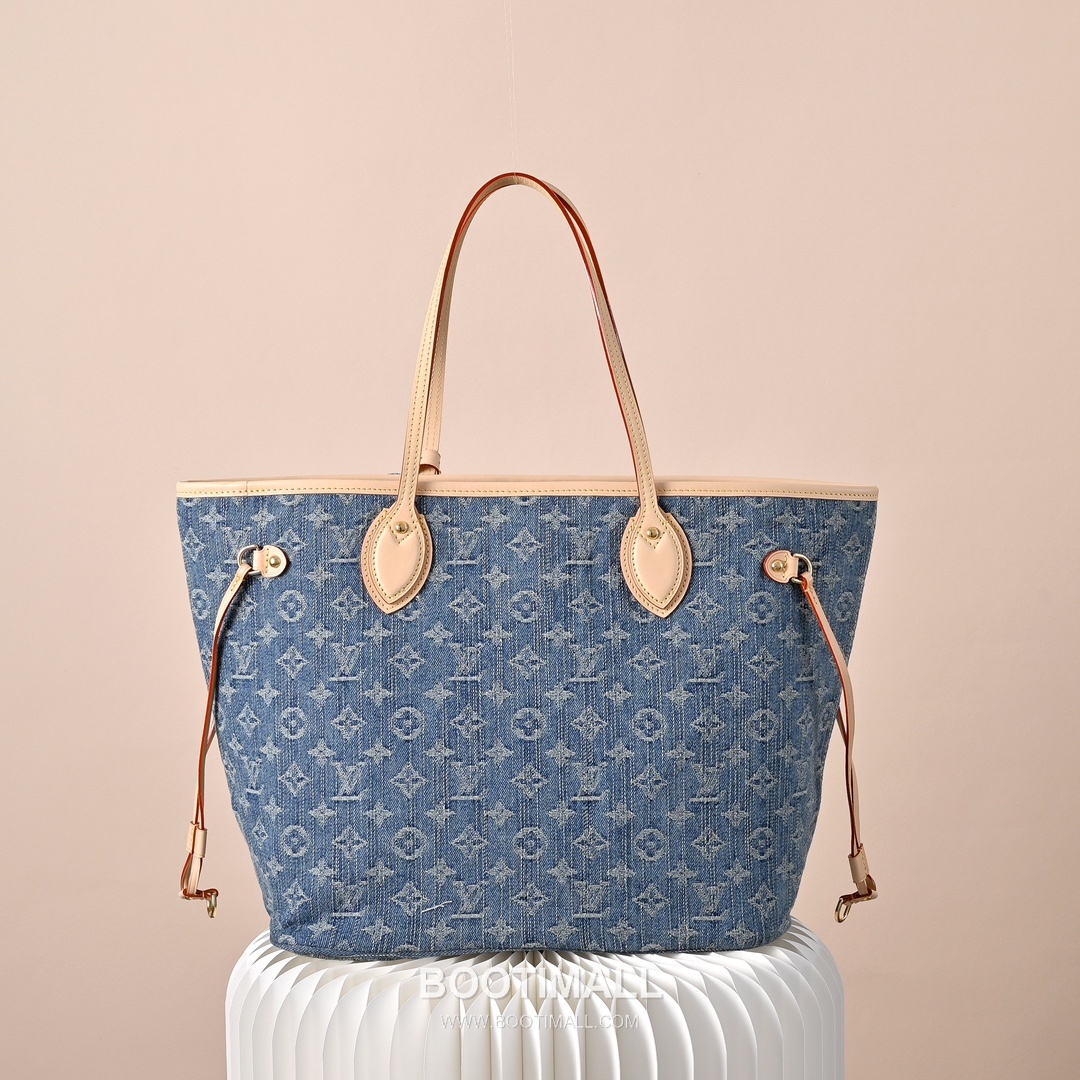 Louis Vuitton Neverfull MM M13192 Monogram Denim Canvas Shoulder Bag 루이비통 네버풀 MM 모노그램 데님 캔버스 숄더백 31cm 2